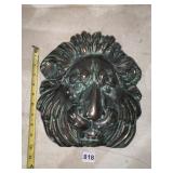 LION HEAD WALL PLAQUE, COMPOSITION CONSTRUCTION,