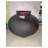 STUDIO ART POTTERY VASE, GLOBE FORM, MATTE BLACK