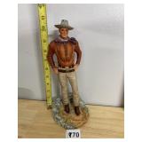 THE FRANKLIN MINT PORCELAIN FIGURINE, JOHN WAYNE