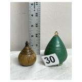 DUNCAN WOODEN SPINNING TOPS, INCLUDES TWO TOPS,