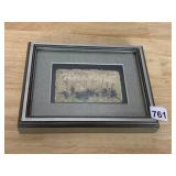 FRAMED FLORAL TILE, DECORATIVE WALL ART,