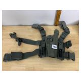 TACTICAL DROP-LEG HOLSTER, OLIVE DRAB NYLON,