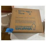 SYLVANIA SOFT WHITE LIGHT BULBS, 75 WATT, 120V,