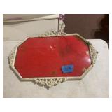 ORNATE METAL FRAME, OCTAGONAL SHAPE, CREAM