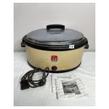 NESCO 6 QUART ROASTER OVEN, CREAM ENAMEL