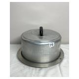 REGAL WARE ALUMINUM CAKE CARRIER, DOME LID, FLAT