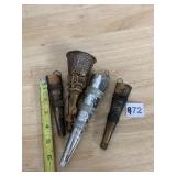 ASSORTED DECORATIVE METAL CONES, INCLUDES