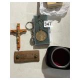 ASSORTED FRATERNAL AND RELIGIOUS ITEMS, INCLUDES