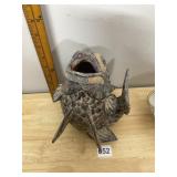 TERRACOTTA FISH FIGURINE, HAND-CARVED DETAILS,