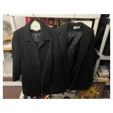 FORECASTER OF BOSTON, BLACK WOOL-BLEND COATS,