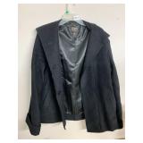 HILARY RADLEY STUDIO JACKET, BLACK, BUTTON FRONT,