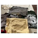 ASSORTED APPAREL, INCLUDES LOUIS VUITTON DUST