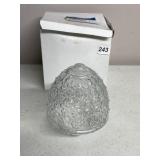 CLEAR GLASS LIGHT SHADE, HOBNAIL PATTERN, GLOBE