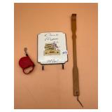 ASSORTED HOUSEHOLD ITEMS, INCLUDES METAL WALL