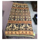 TEXTILE WALL HANGING, WOVEN PATTERN, ANIMAL