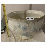 LENOX GEM BLOSSOMS STATEMENT BOWL, FLORAL RELIEF,