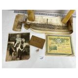 ASSORTED MILITARIA, INCLUDES 1918 ARMY SONG BOOK,