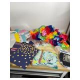 ASSORTED PARTY SUPPLIES, INCLUDES GIFT BAGS,
