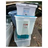 ASSORTED PLASTIC STORAGE TOTES, INCLUDES