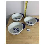 METLOX POPPYTRAIL CERAMIC BOWLS, BLUE AND WHITE,