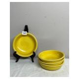 FIESTA BOWLS, YELLOW GLAZE