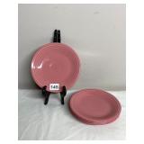 FIESTA DINNER PLATES, ROSE GLAZE