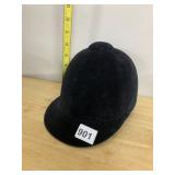 GIMBELS VELVET EQUESTRIAN HELMET, BLACK VELVET