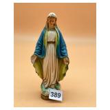 CERAMIC FIGURINES, INCLUDES VIRGIN MARY STATUE,