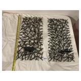 MID-CENTURY MODERN METAL WALL ART, ABSTRACT STICK
