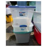 STERILITE STORAGE TOTES, INCLUDES CLEAR PLASTIC