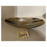 NATURAL HORN BOWL, OVAL SHAPE, POLISHED FINISH,