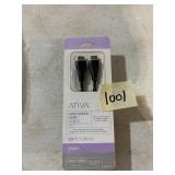 ATIVA HIGH SPEED HDMI CABLE, 12 FT, 3D