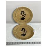 MAYER CHINA THE PLAYBOY CLUB PLATES, TAN GROUND,