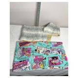 ASSORTED TEXTILES, INCLUDES COMIC STRIP PRINT