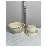 OVENPROOF USA NESTING MIXING BOWLS, BANDED STRIPE