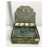 COLONY CRYSTAL GAIETY SNACK SET, INCLUDES PLATES