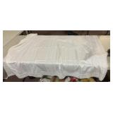 ASSORTED WHITE LINENS, INCLUDES EMBROIDERED TABLE