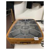 LONGABERGER BASKET, HANDWOVEN WOOD, DRESDEN OHIO,