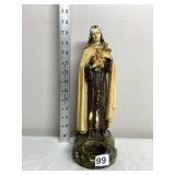RELIGIOUS STATUE, NUN FIGURE, HAND-PAINTED