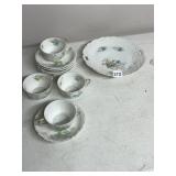 J.P. FRANCE PORCELAIN TEA SERVICE, INCLUDES