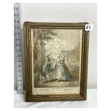 FRENCH LA PROMENADE DU SOIR, GILT WOOD