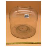 CLEAR GLASS DOME, DOME SHAPE, OPEN TOP, CIRCULAR