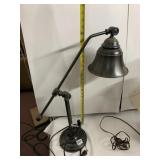 ADJUSTABLE DESK LAMP, BRONZE-TONE METAL,