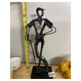 ABSTRACT METAL FIGURE SCULPTURE, STYLIZED HUMAN