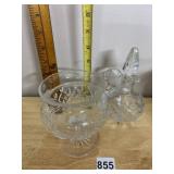 WATERFORD CRYSTAL FOOTED BOWL, CUT GLASS PATTERN,