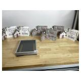 PICTURE FRAME, SILVER-TONE METAL, BLACK VELVET