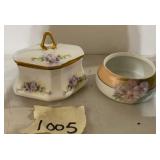 MZ AUSTRIA AND R BAVARIA PORCELAIN TRINKET BOXES,