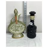 JIM BEAM YELLOW ROSE DECANTER, CERAMIC, FLORAL