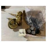 ASSORTED FURNITURE HARDWARE, INCLUDES BRASS