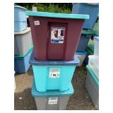 STERILITE PLASTIC STORAGE BINS, INCLUDES VARIOUS